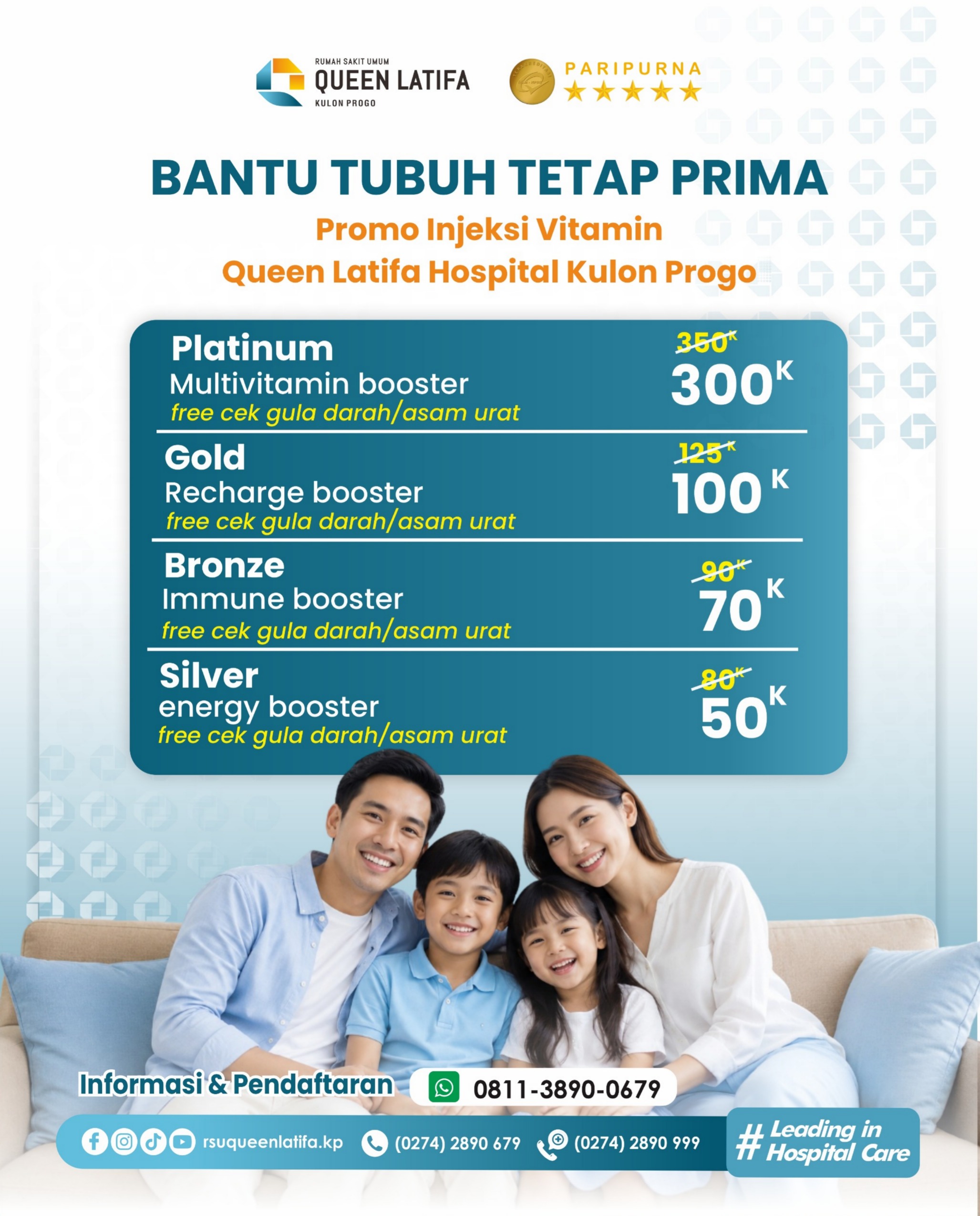 Bantu Tubuh Tetap Prima dengan Promo Injeksi Vitamin dari Queen Latifa Hospital Kulon Progo