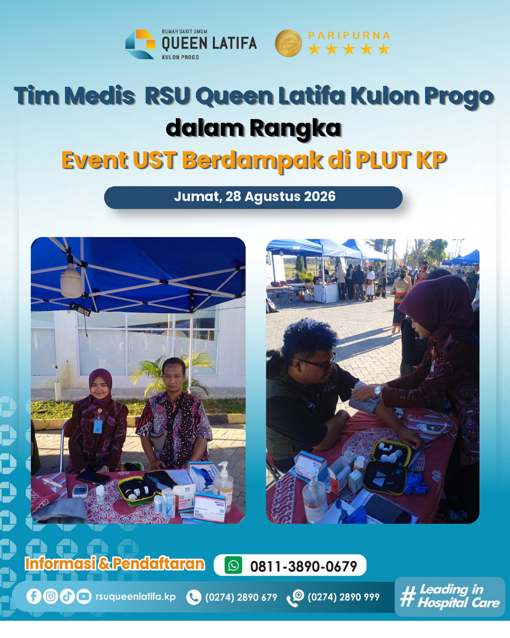 Tim Medis RSU Queen Latifa Kulon Progo Hadir dalam Event UST Berdampak di PLUT Kulon Progo